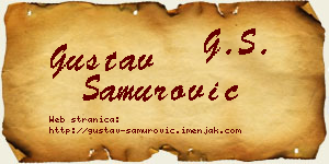 Gustav Samurović vizit kartica